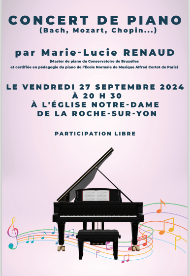 Concert de piano (Bach,Mozart,Chopin…)