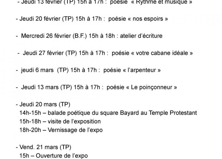 Lectures de poésie au Temple Protestant