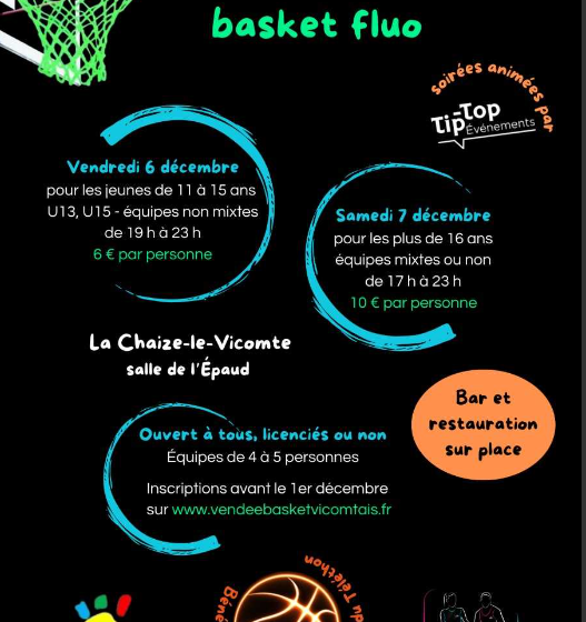 Tournoi de basket fluo