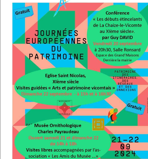 Journées Européennes du Patrimoine - Visite guidée... Le 22 sept 2024