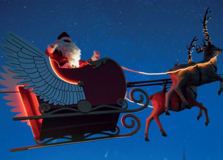 Le traineau volant du père Noël